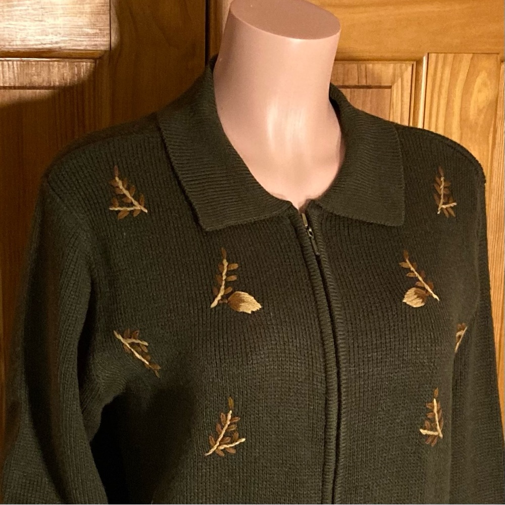 NWOT Vintage Classic Elements Knit Embroidered Sweater Size L - Picture 4 of 15
